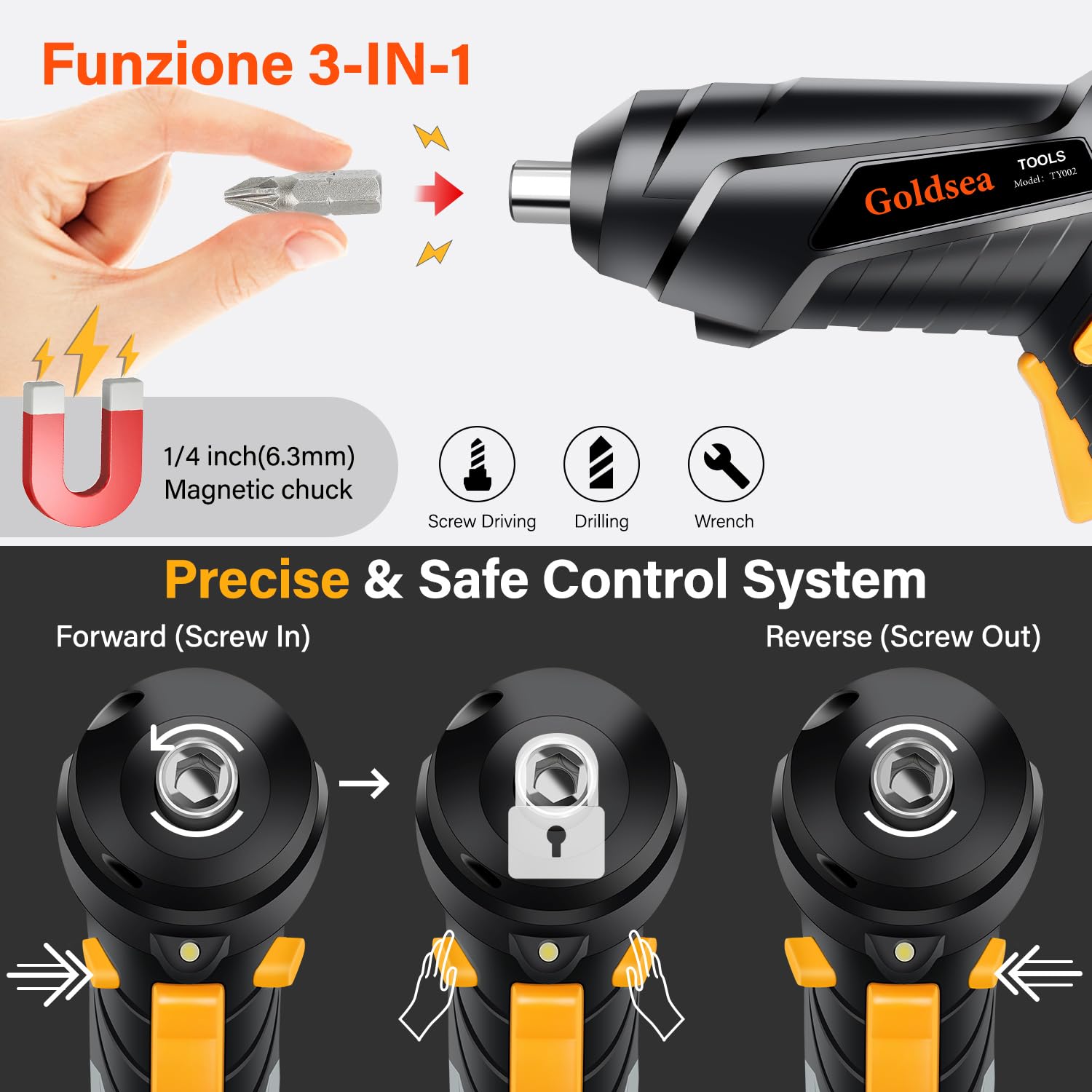 Goldsea 4.2V Adjustable Electric Screwdriver