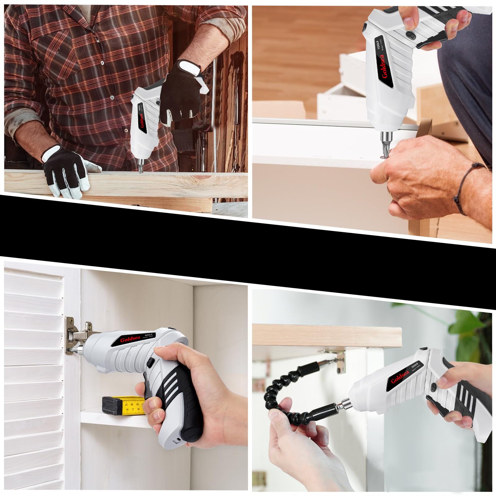 Goldsea White 4.2V Mini Electric Screwdriver