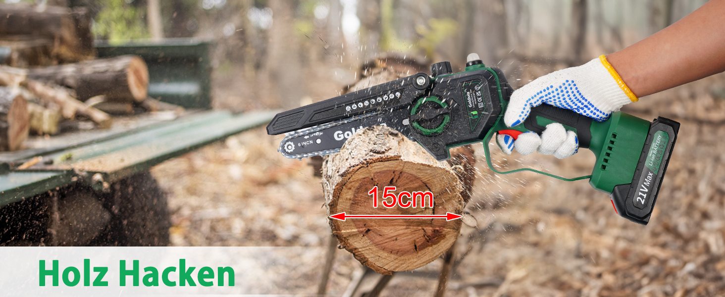 Goldsea Portable Battery Hand Chainsaw A+ detail image